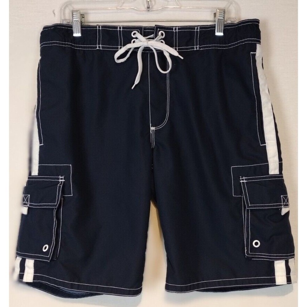 Old Navy Men's Swim Shorts Blue/White Size Small